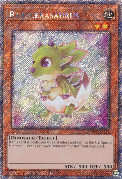 Babycerasaurus [RA04-EN131] Platinum Secret Rare | Clutch Gaming