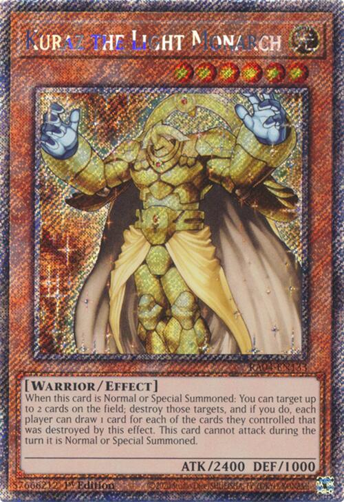 Kuraz the Light Monarch [RA04-EN133] Platinum Secret Rare | Clutch Gaming