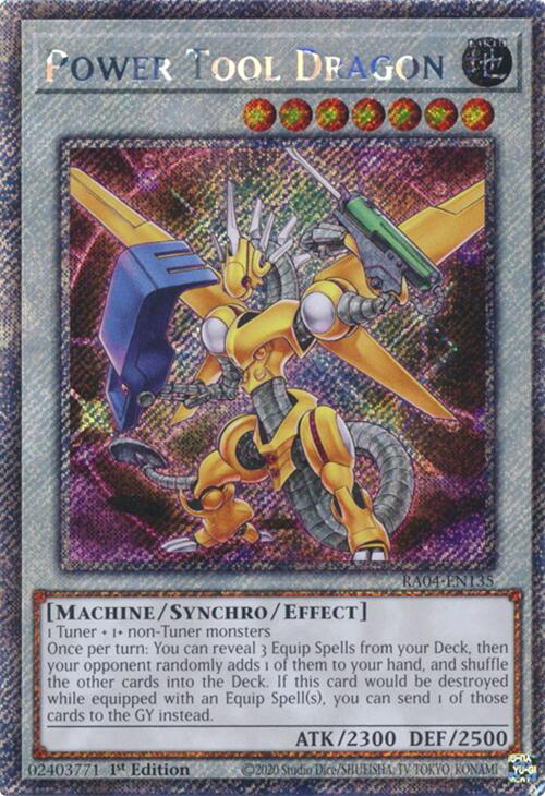 Power Tool Dragon [RA04-EN135] Platinum Secret Rare | Clutch Gaming