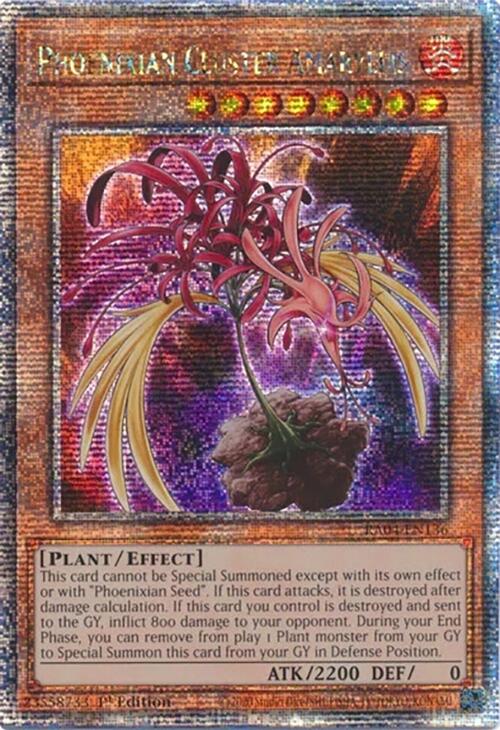 Phoenixian Cluster Amaryllis [RA04-EN136] Quarter Century Secret Rare | Clutch Gaming
