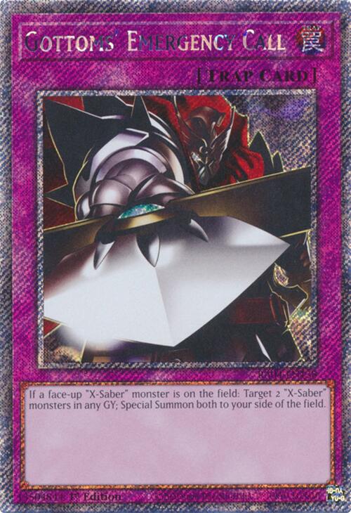 Gottoms' Emergency Call [RA04-EN138] Platinum Secret Rare | Clutch Gaming