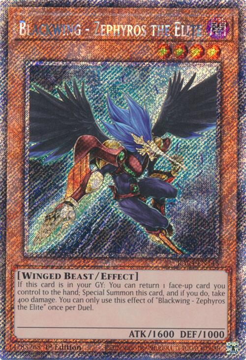 Blackwing - Zephyros the Elite [RA04-EN145] Platinum Secret Rare | Clutch Gaming