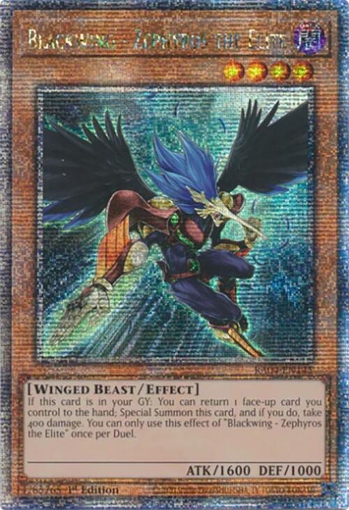 Blackwing - Zephyros the Elite [RA04-EN145] Quarter Century Secret Rare | Clutch Gaming