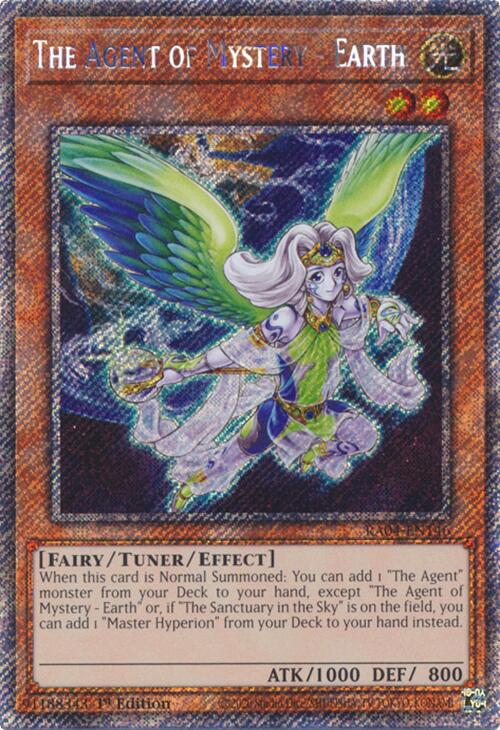 The Agent of Mystery - Earth [RA04-EN146] Platinum Secret Rare | Clutch Gaming