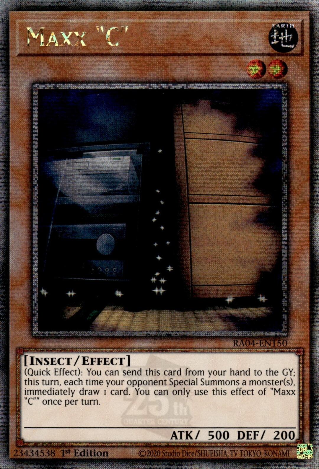 Maxx "C" [RA04-EN150] Quarter Century Secret Rare | Clutch Gaming