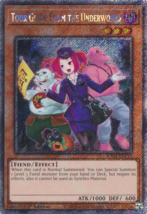 Tour Guide from the Underworld (Alternate Art) [RA04-EN157] Platinum Secret Rare | Clutch Gaming