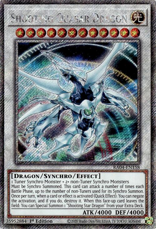 Shooting Quasar Dragon [RA04-EN158] Platinum Secret Rare | Clutch Gaming