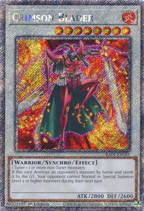 Crimson Blader [RA04-EN161] Platinum Secret Rare | Clutch Gaming
