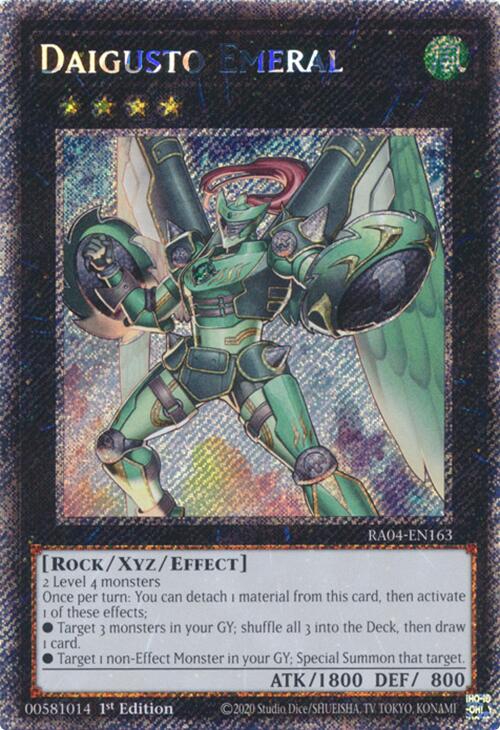 Daigusto Emeral [RA04-EN163] Platinum Secret Rare | Clutch Gaming
