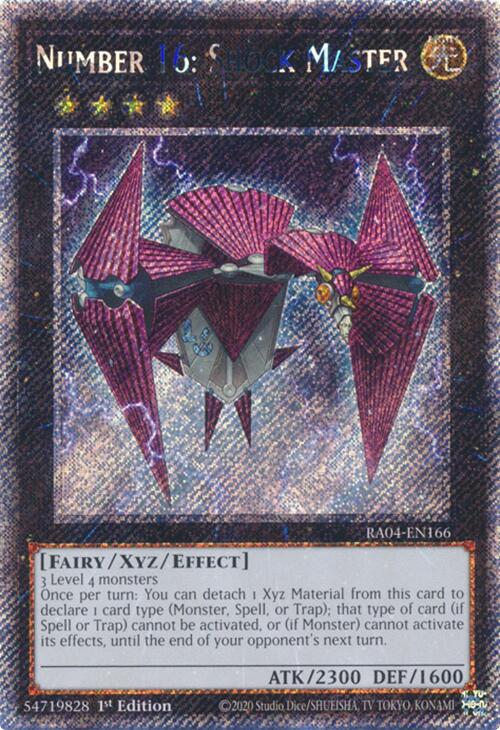 Number 16: Shock Master [RA04-EN166] Platinum Secret Rare | Clutch Gaming