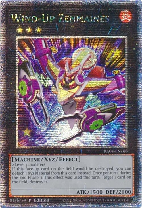 Wind-Up Zenmaines [RA04-EN168] Quarter Century Secret Rare | Clutch Gaming