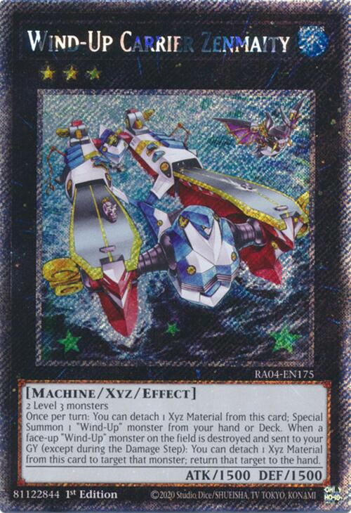 Wind-Up Carrier Zenmaity [RA04-EN175] Platinum Secret Rare | Clutch Gaming