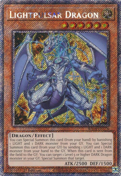 Lightpulsar Dragon [RA04-EN176] Platinum Secret Rare | Clutch Gaming