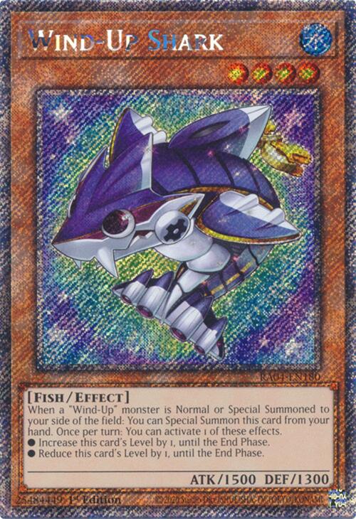 Wind-Up Shark [RA04-EN180] Platinum Secret Rare | Clutch Gaming