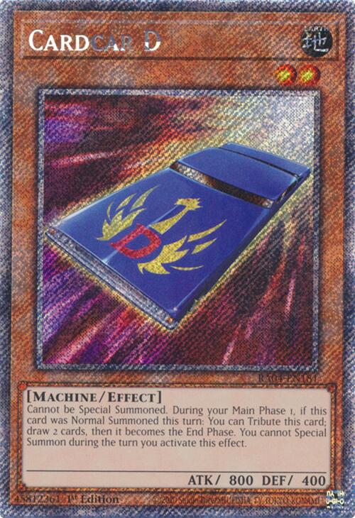 Cardcar D [RA04-EN181] Platinum Secret Rare | Clutch Gaming