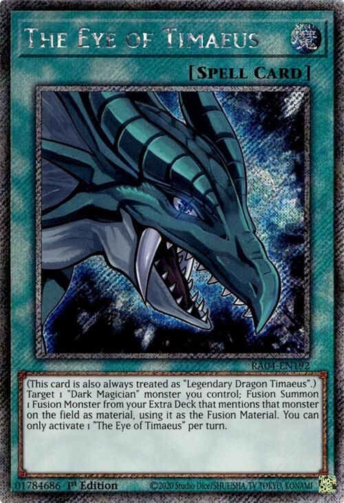 The Eye of Timaeus [RA04-EN192] Platinum Secret Rare | Clutch Gaming