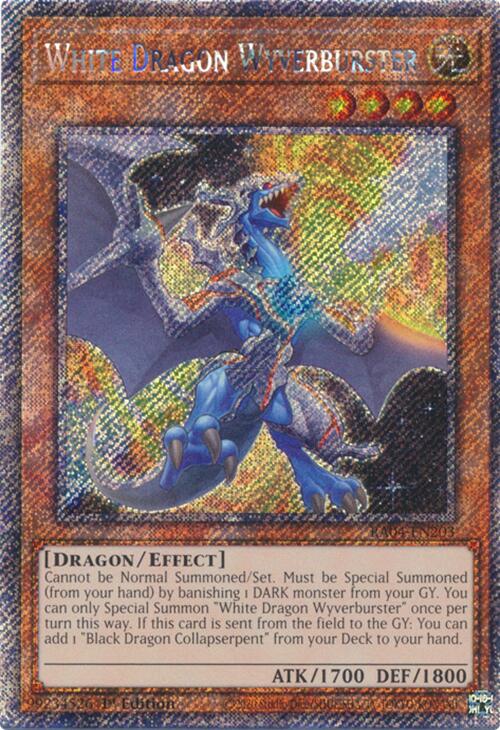 White Dragon Wyverburster [RA04-EN203] Platinum Secret Rare | Clutch Gaming