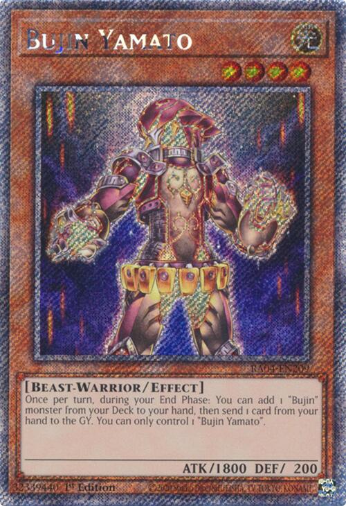 Bujin Yamato [RA04-EN209] Platinum Secret Rare | Clutch Gaming