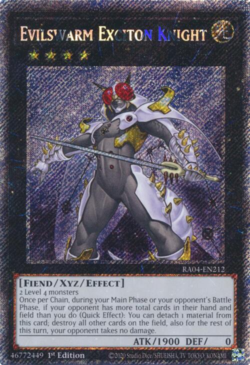Evilswarm Exciton Knight [RA04-EN212] Platinum Secret Rare | Clutch Gaming