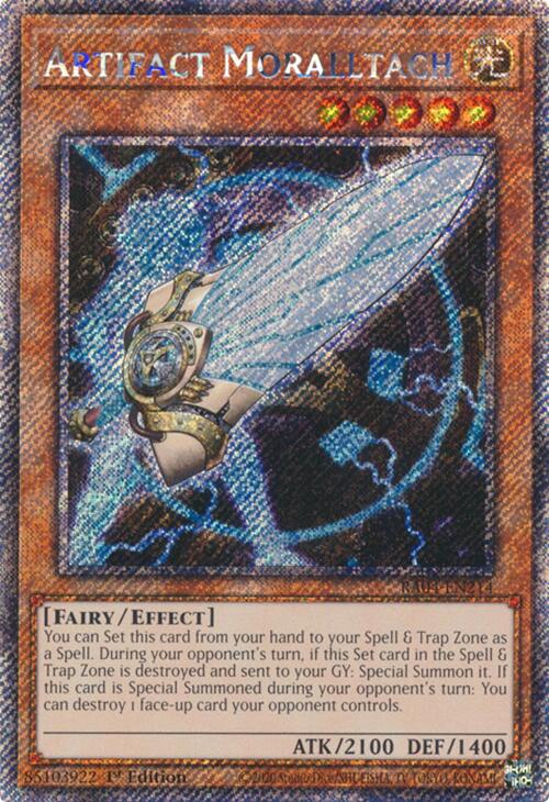 Artifact Moralltach [RA04-EN214] Platinum Secret Rare | Clutch Gaming