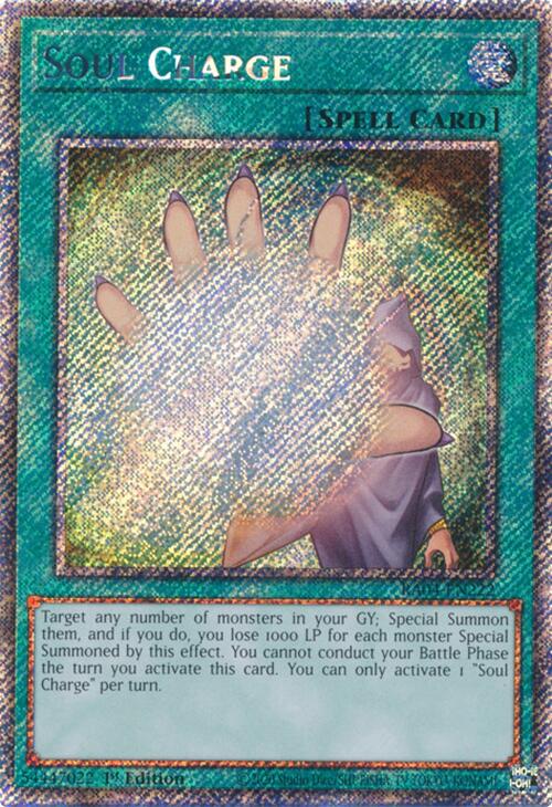Soul Charge [RA04-EN222] Platinum Secret Rare | Clutch Gaming