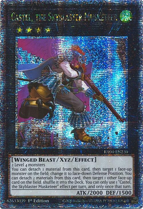 Castel, the Skyblaster Musketeer [RA04-EN230] Quarter Century Secret Rare | Clutch Gaming