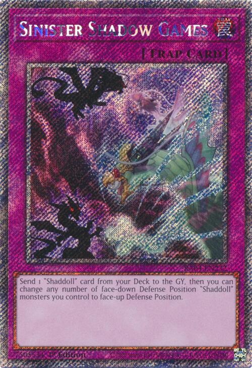 Sinister Shadow Games [RA04-EN232] Platinum Secret Rare | Clutch Gaming