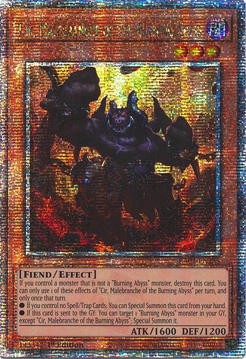 Cir, Malebranche of the Burning Abyss [RA04-EN235] Quarter Century Secret Rare | Clutch Gaming