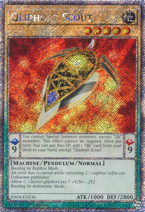 Qliphort Scout [RA04-EN236] Platinum Secret Rare | Clutch Gaming