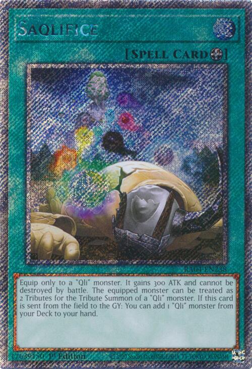 Saqlifice [RA04-EN238] Platinum Secret Rare | Clutch Gaming