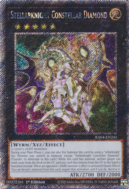 Stellarknight Constellar Diamond [RA04-EN241] Platinum Secret Rare | Clutch Gaming
