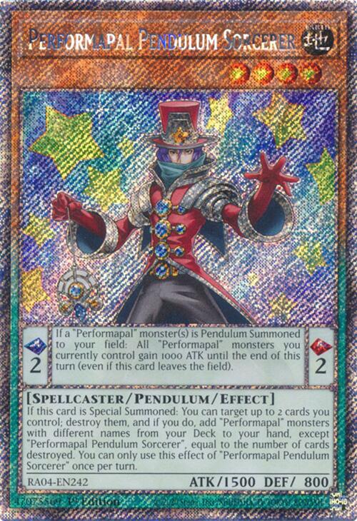 Performapal Pendulum Sorcerer [RA04-EN242] Platinum Secret Rare | Clutch Gaming