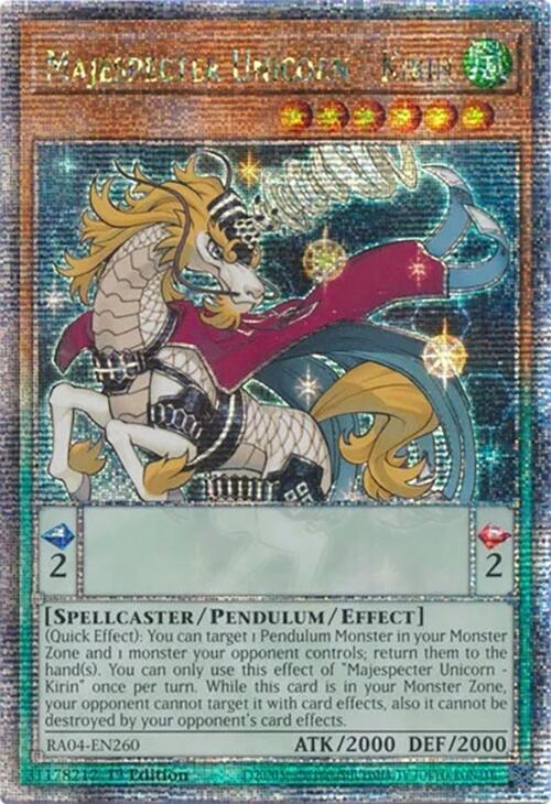 Majespecter Unicorn - Kirin [RA04-EN260] Quarter Century Secret Rare | Clutch Gaming