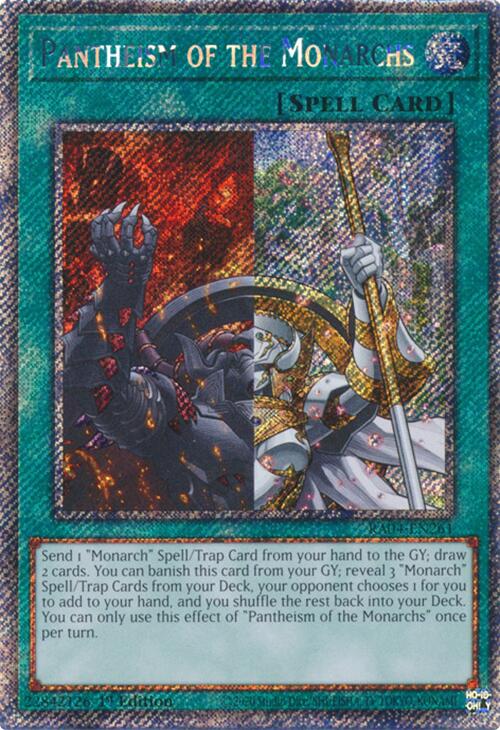 Pantheism of the Monarchs [RA04-EN261] Platinum Secret Rare | Clutch Gaming