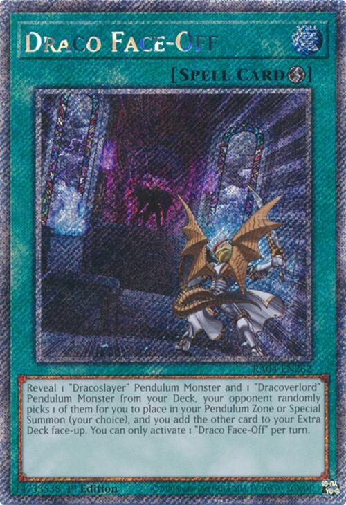 Draco Face-Off [RA04-EN262] Platinum Secret Rare | Clutch Gaming