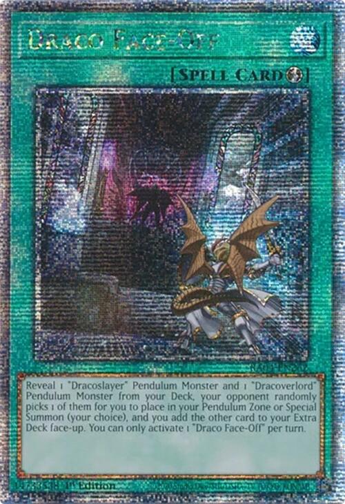Draco Face-Off [RA04-EN262] Quarter Century Secret Rare | Clutch Gaming