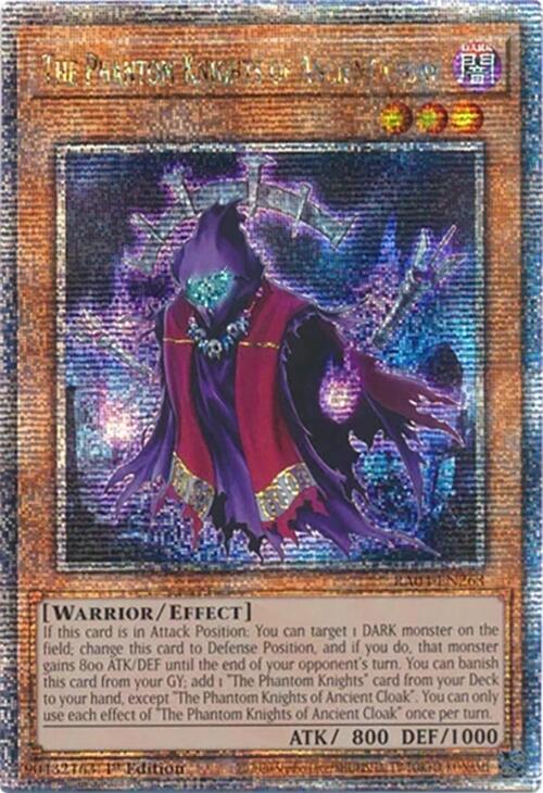 The Phantom Knights of Ancient Cloak [RA04-EN263] Quarter Century Secret Rare | Clutch Gaming