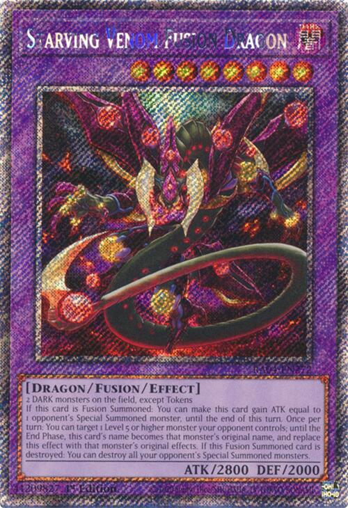 Starving Venom Fusion Dragon [RA04-EN272] Platinum Secret Rare | Clutch Gaming