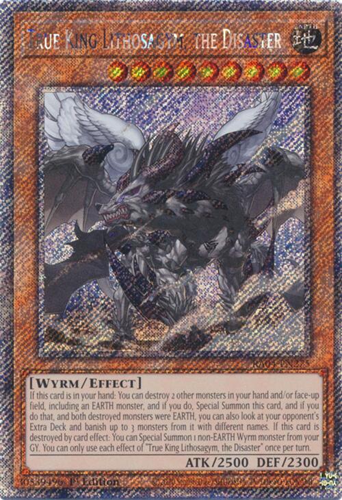 True King Lithosagym, the Disaster [RA04-EN275] Platinum Secret Rare | Clutch Gaming