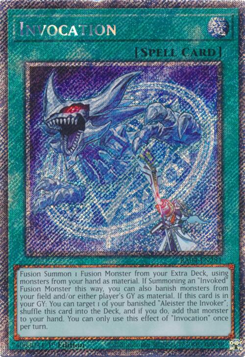 Invocation [RA04-EN281] Platinum Secret Rare | Clutch Gaming