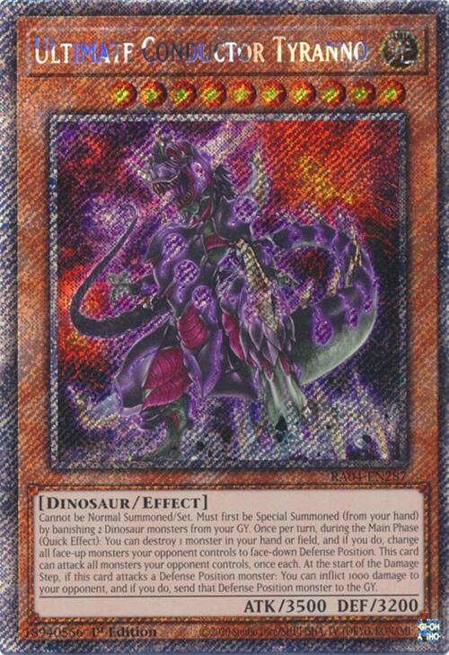 Ultimate Conductor Tyranno [RA04-EN287] Platinum Secret Rare | Clutch Gaming
