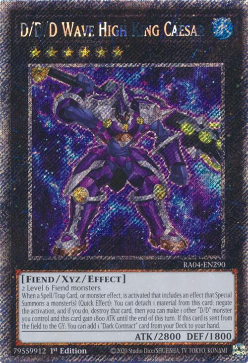 D/D/D Wave High King Caesar [RA04-EN290] Platinum Secret Rare | Clutch Gaming