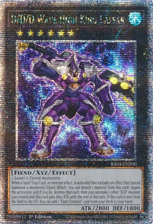 D/D/D Wave High King Caesar [RA04-EN290] Quarter Century Secret Rare | Clutch Gaming