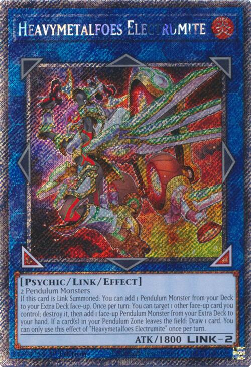 Heavymetalfoes Electrumite [RA04-EN292] Platinum Secret Rare | Clutch Gaming
