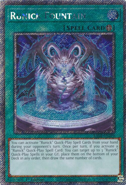Runick Fountain [RA04-EN296] Platinum Secret Rare | Clutch Gaming