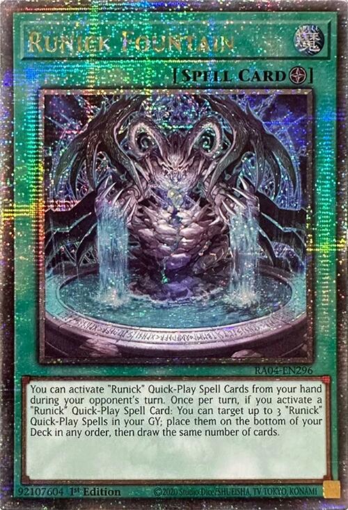 Runick Fountain [RA04-EN296] Quarter Century Secret Rare | Clutch Gaming