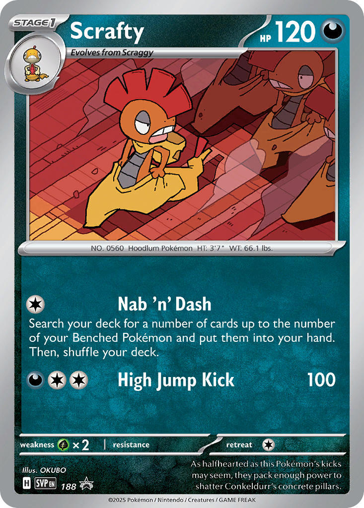 Scrafty (188) [Scarlet & Violet: Black Star Promos] | Clutch Gaming