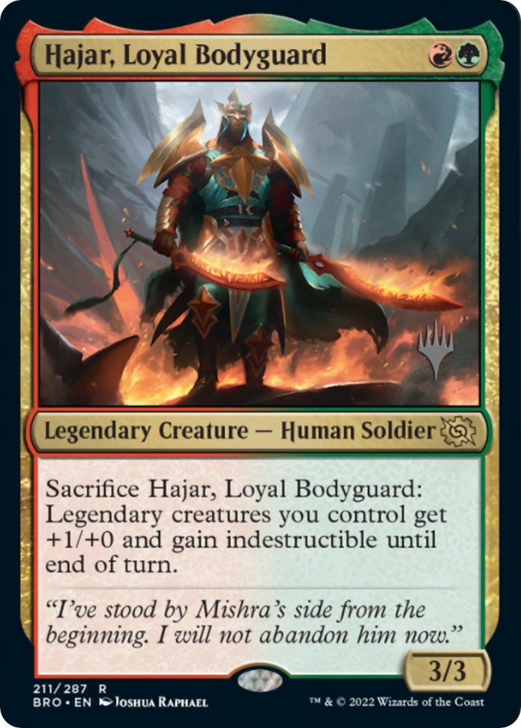 Hajar, Loyal Bodyguard (Promo Pack) [The Brothers' War Promos] | Clutch Gaming