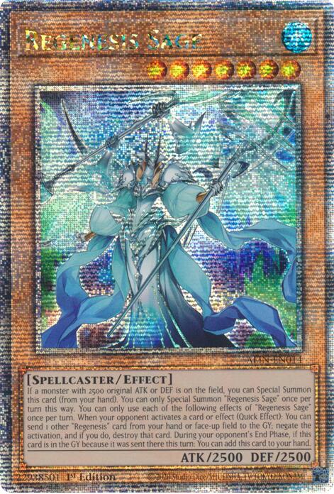 Regenesis Sage [ALIN-EN014] Quarter Century Secret Rare | Clutch Gaming