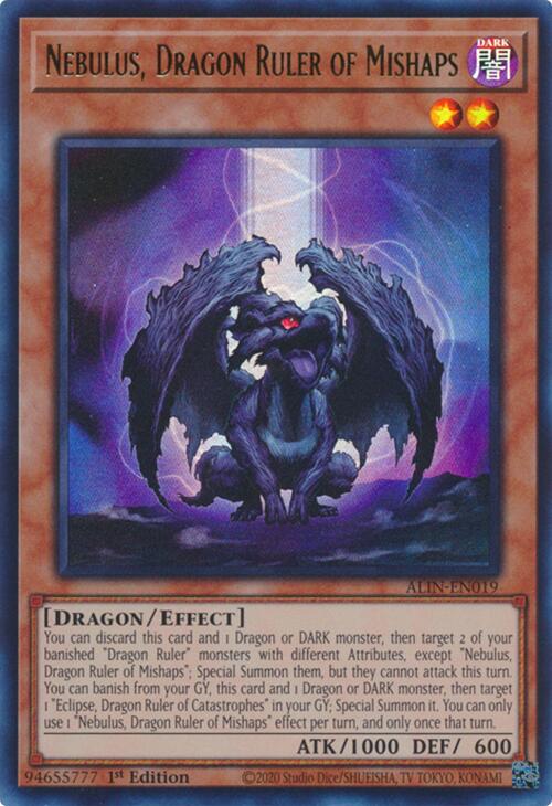Nebulus, Dragon Ruler of Mishaps [ALIN-EN019] Ultra Rare | Clutch Gaming